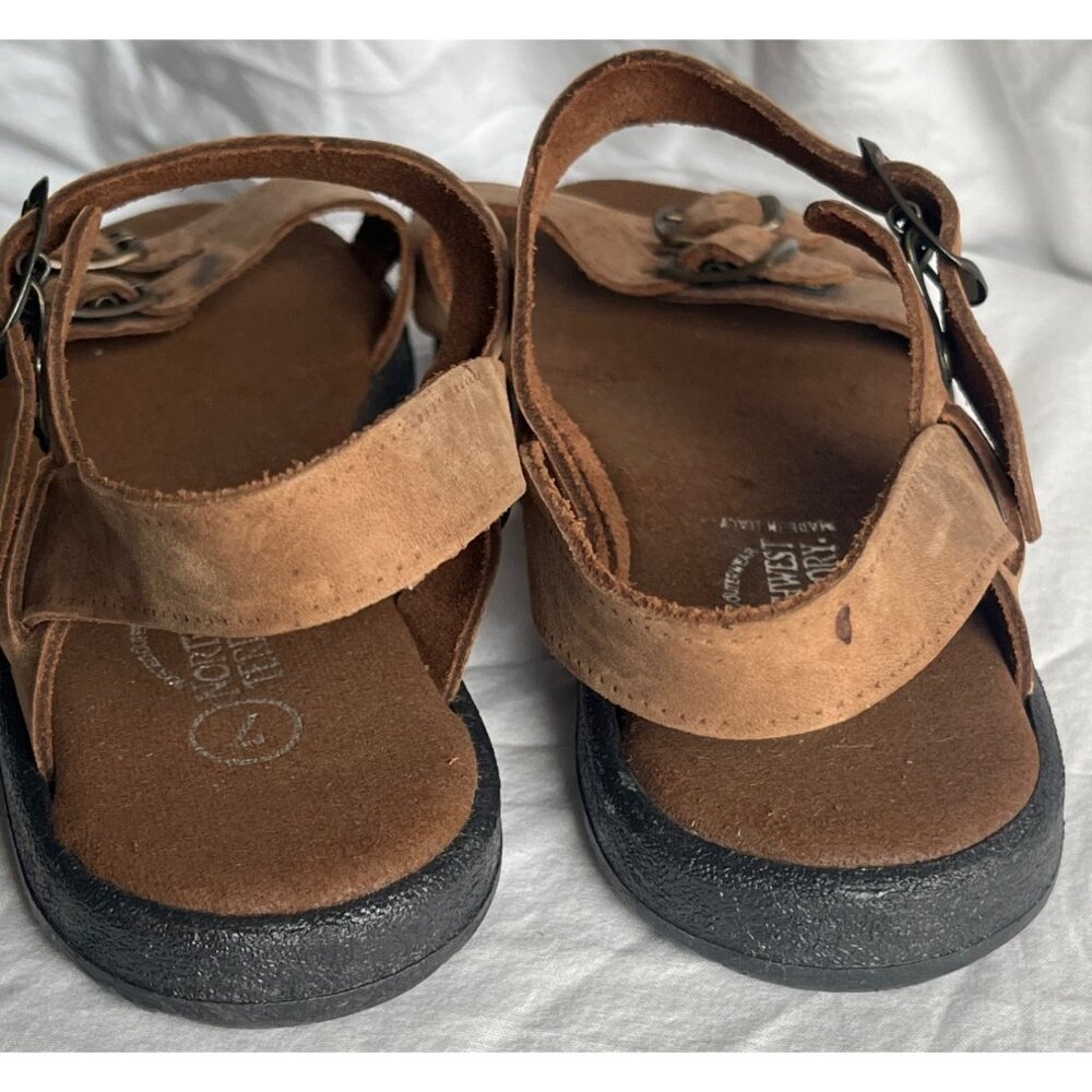 Northwest Territory Sandals Brown Leather Rugged Outdoors Casual Comfort Women 7 - Picture 9 of 10